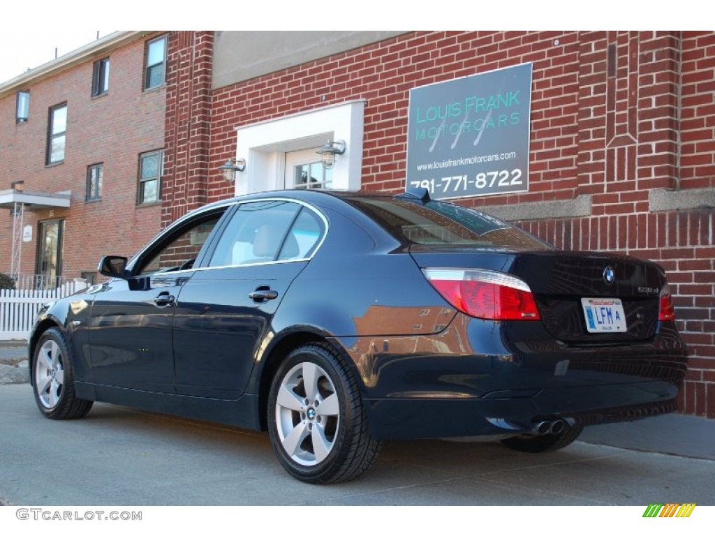 2006 5 Series 530xi Sedan - Orient Blue Metallic / Beige photo #11