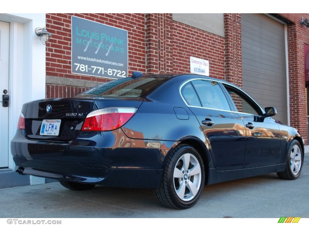 2006 5 Series 530xi Sedan - Orient Blue Metallic / Beige photo #12