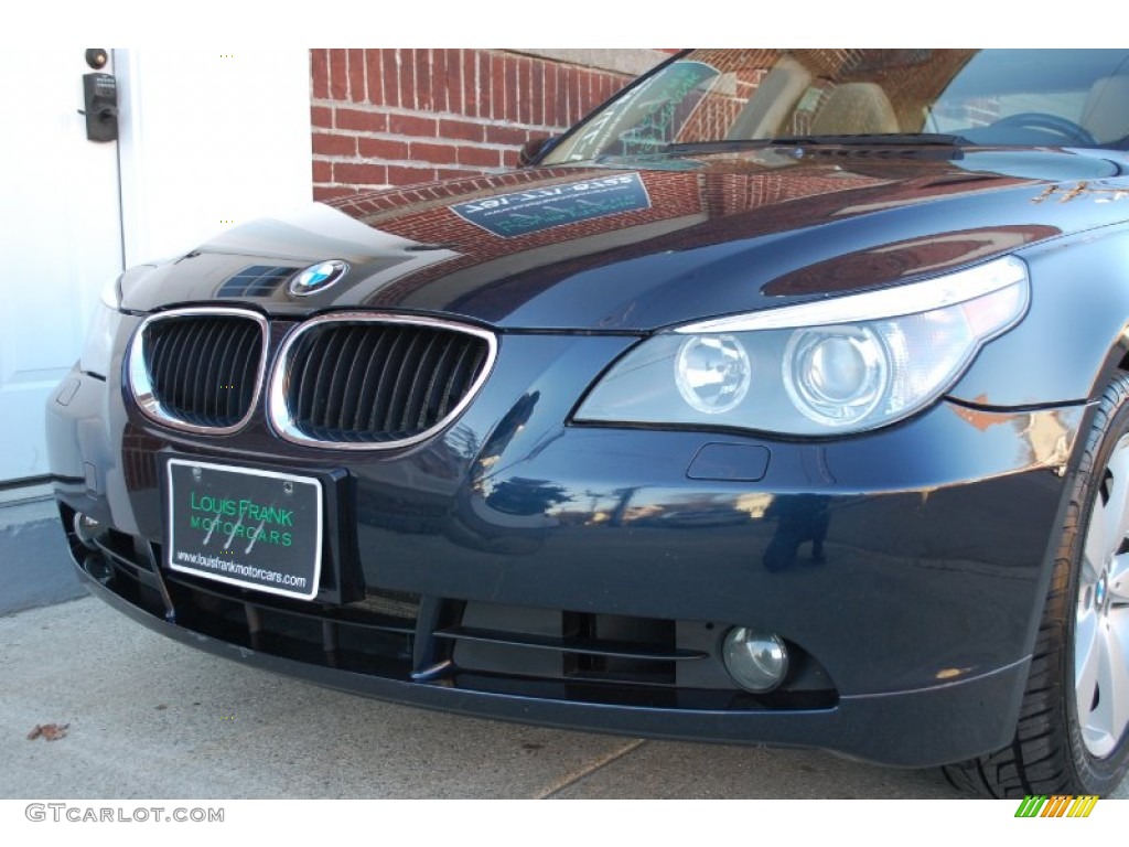 2006 5 Series 530xi Sedan - Orient Blue Metallic / Beige photo #23