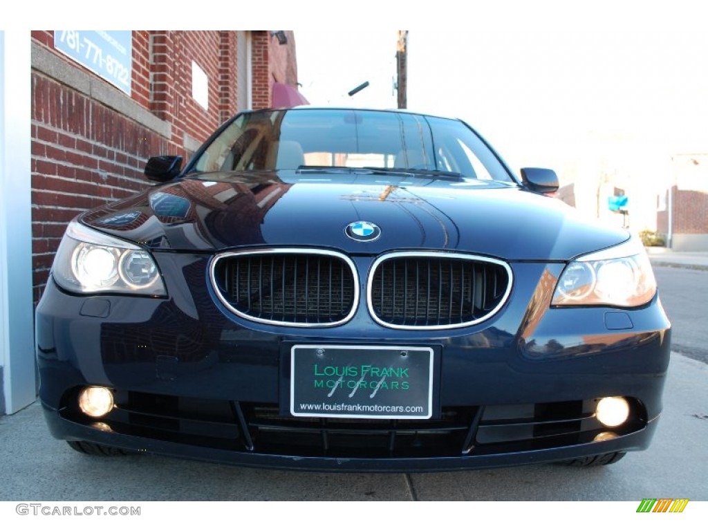 2006 5 Series 530xi Sedan - Orient Blue Metallic / Beige photo #24