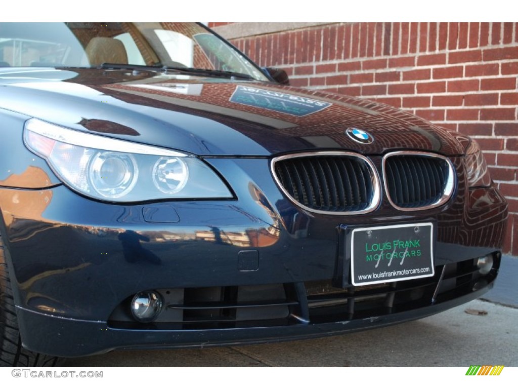 2006 5 Series 530xi Sedan - Orient Blue Metallic / Beige photo #25