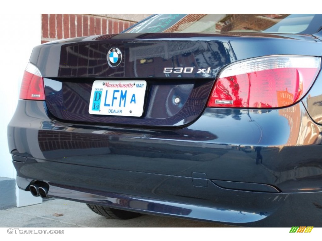2006 5 Series 530xi Sedan - Orient Blue Metallic / Beige photo #26