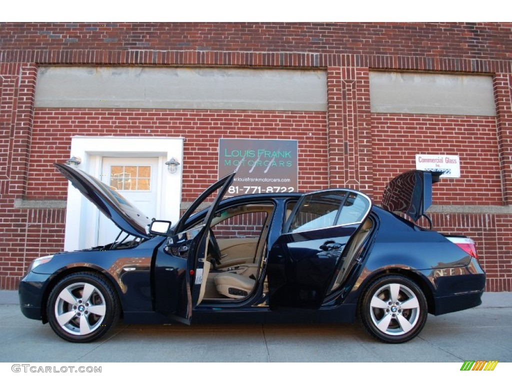 2006 5 Series 530xi Sedan - Orient Blue Metallic / Beige photo #35