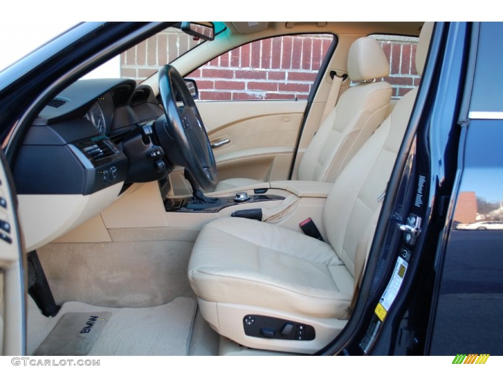 2006 5 Series 530xi Sedan - Orient Blue Metallic / Beige photo #39
