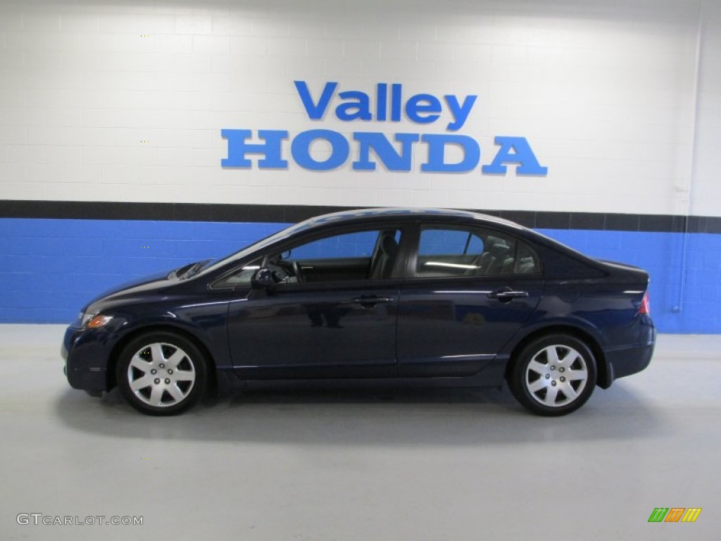 2011 Civic LX Sedan - Royal Blue Pearl / Gray photo #2