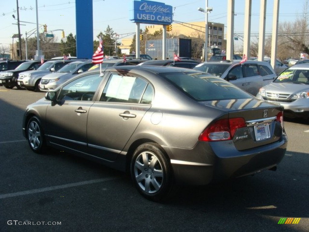 2011 Civic LX Sedan - Polished Metal Metallic / Gray photo #6