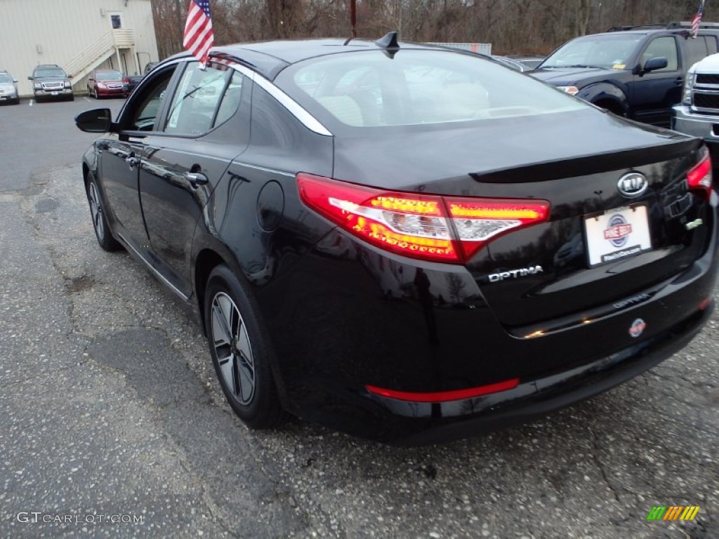 2012 Optima Hybrid - Ebony Black / Beige photo #9