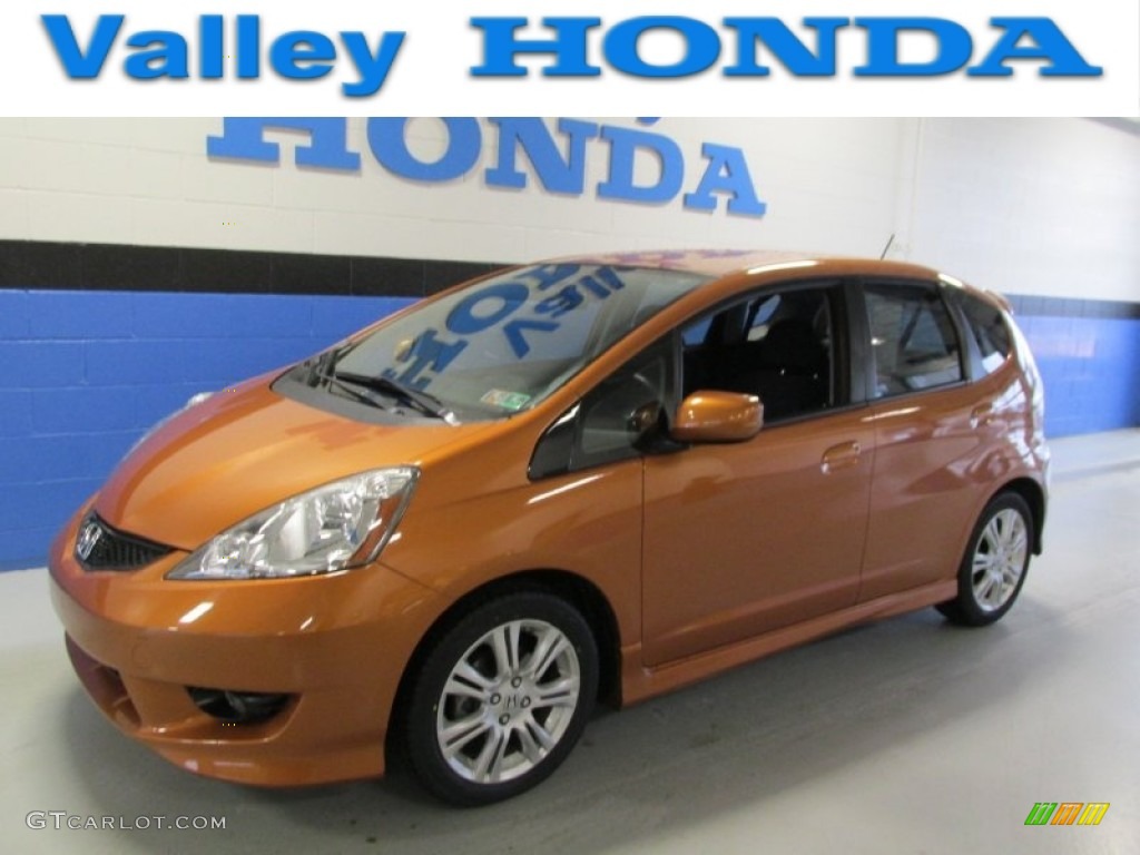 Orange Revolution Metallic Honda Fit