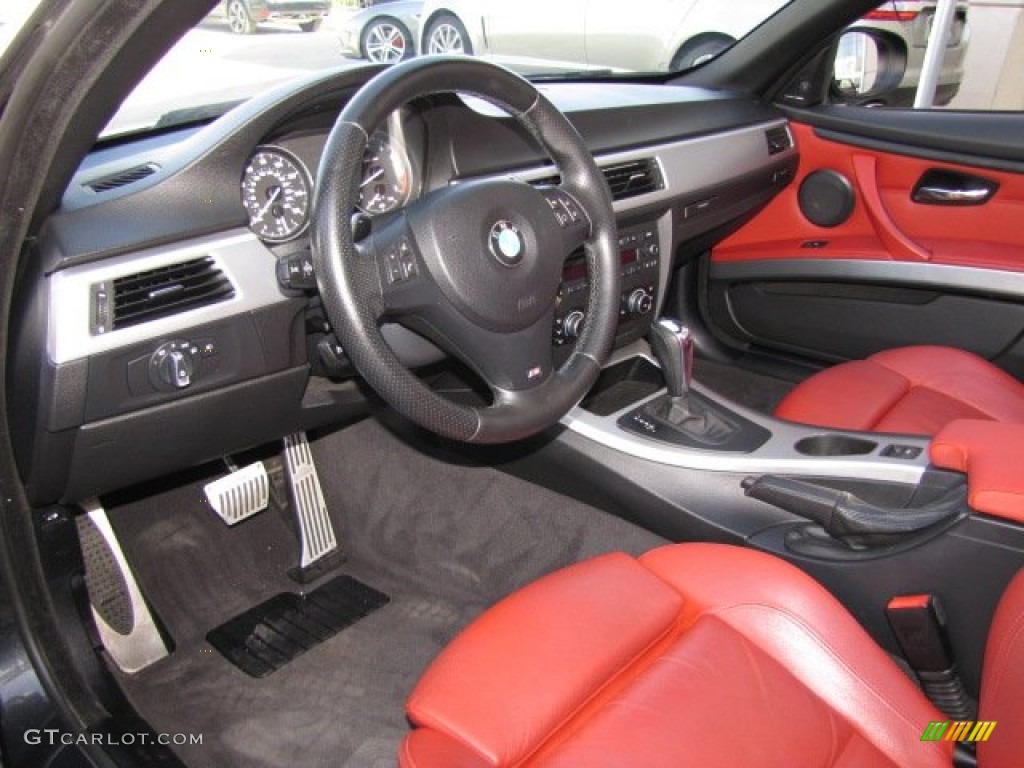 2011 3 Series 328i Convertible - Black Sapphire Metallic / Coral Red/Black Dakota Leather photo #14