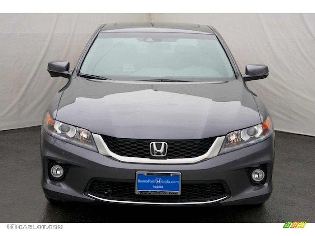 2014 Accord EX-L Coupe - Modern Steel Metallic / Black photo #2