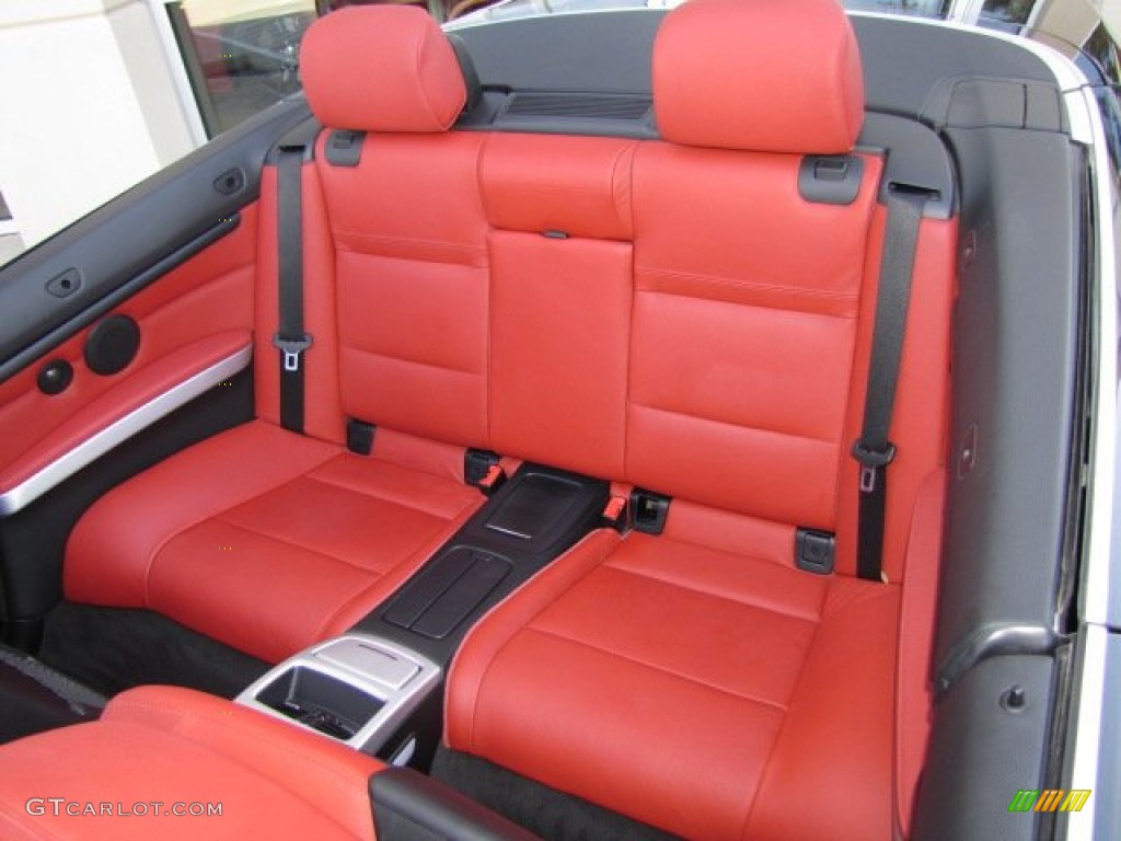 2011 3 Series 328i Convertible - Black Sapphire Metallic / Coral Red/Black Dakota Leather photo #26