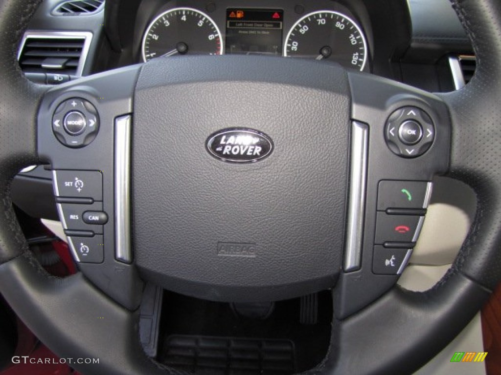 2010 Land Rover Range Rover Sport HSE Ivory/Ebony Steering Wheel Photo #89828513