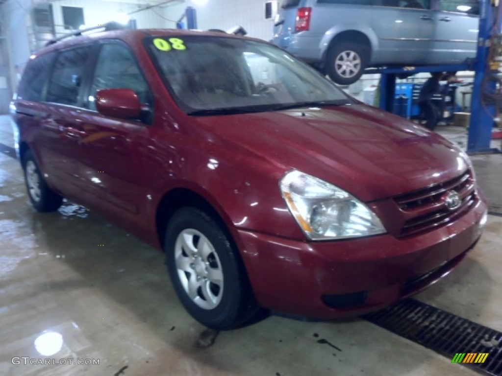 2008 Sedona LX - Claret Red Metallic / Gray photo #1