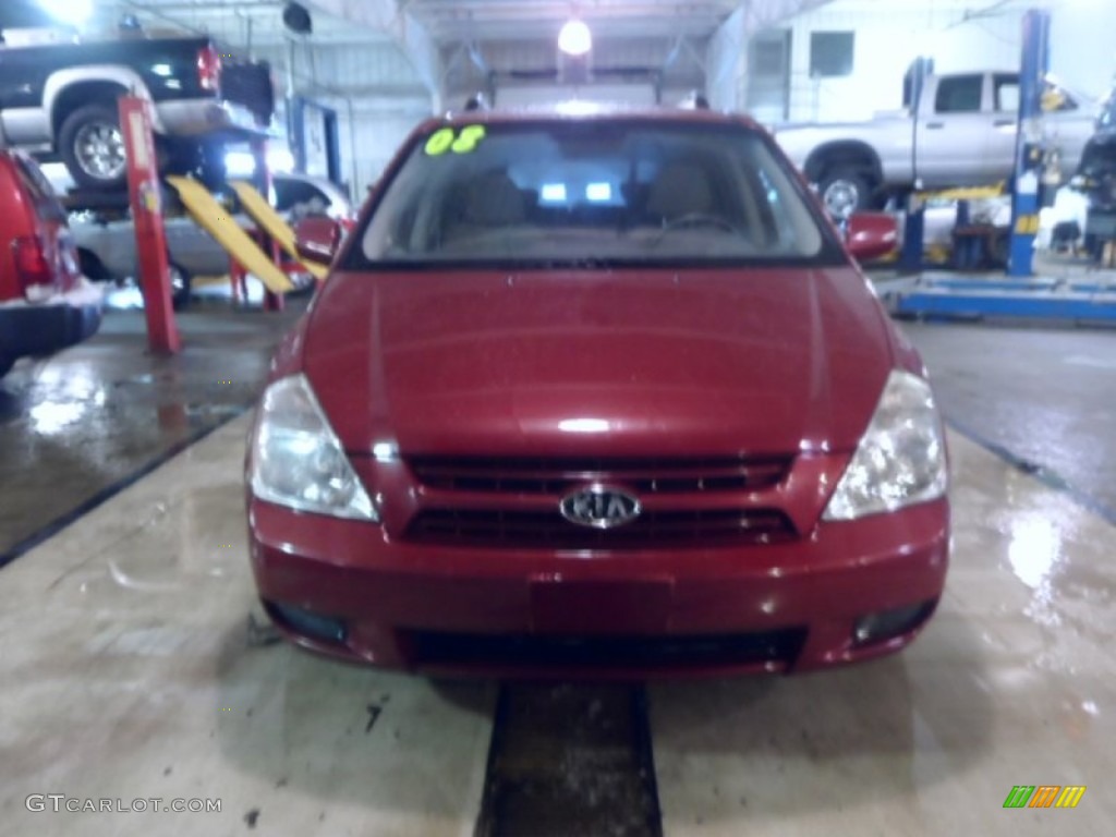 2008 Sedona LX - Claret Red Metallic / Gray photo #3
