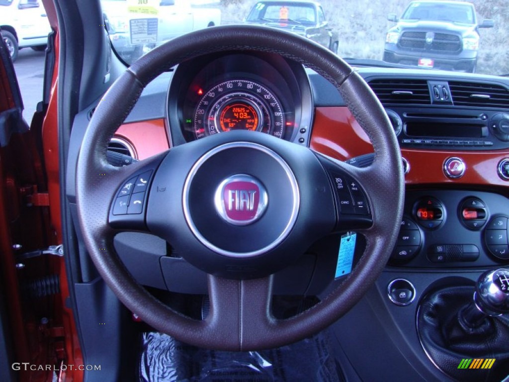 2012 Fiat 500 Sport Steering Wheel Photos