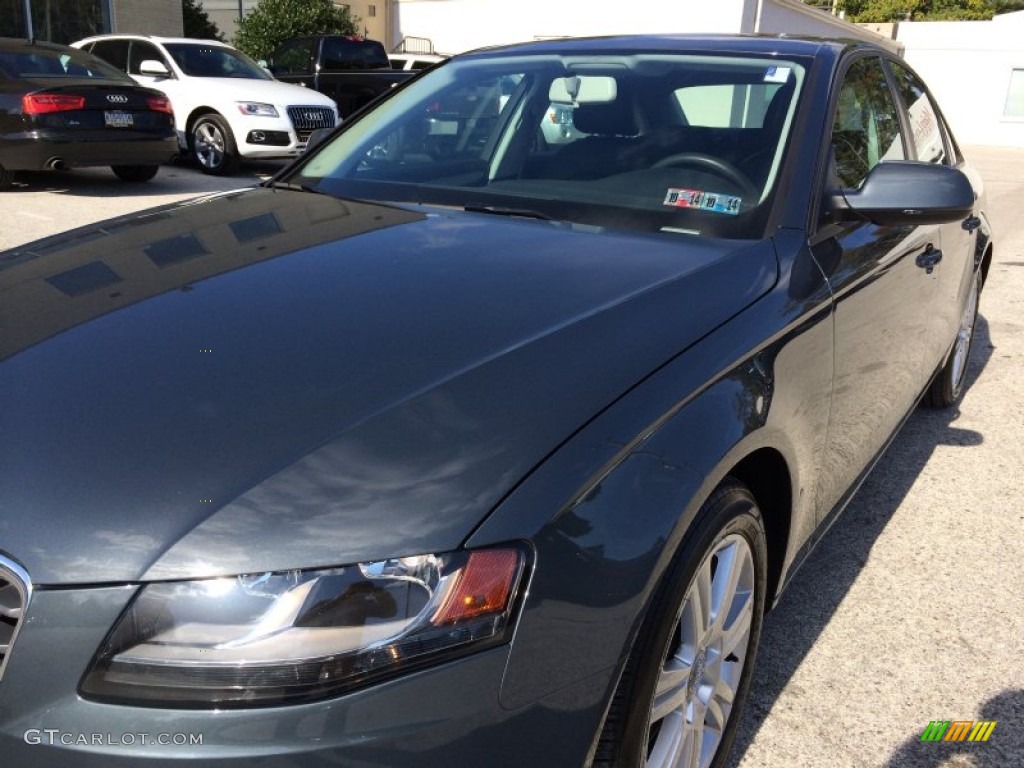 2010 A4 2.0T quattro Sedan - Meteor Gray Pearl Effect / Black photo #3