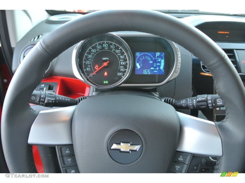 2014 Chevrolet Spark LT Red/Red Steering Wheel Photo #89833625