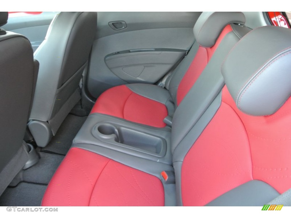 Red/Red Interior 2014 Chevrolet Spark LT Photo #89833649