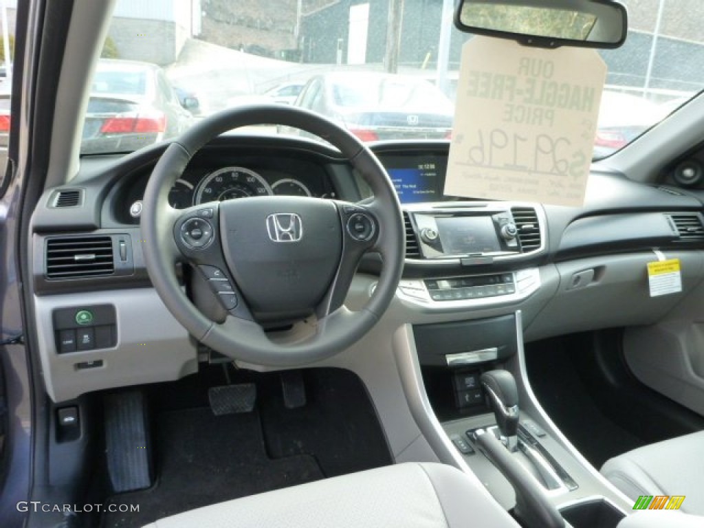 2014 Accord EX-L V6 Sedan - Modern Steel Metallic / Gray photo #12