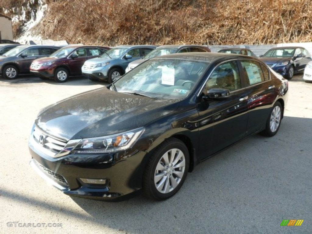 2014 Accord EX Sedan - Crystal Black Pearl / Black photo #1