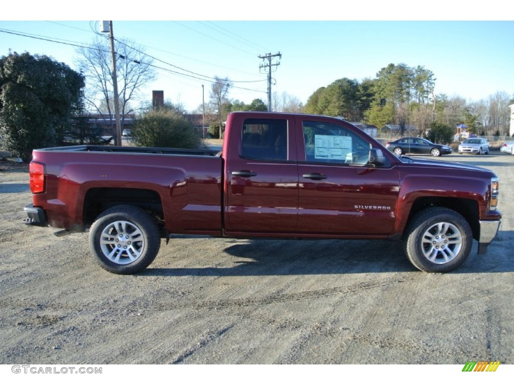 Deep Ruby Metallic 2014 Chevrolet Silverado 1500 LT Double Cab Exterior Photo #89835629
