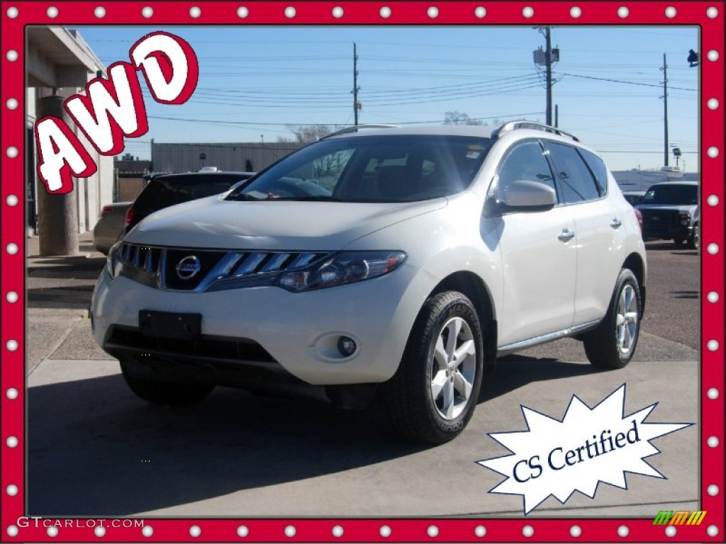 2009 Murano SL AWD - Glacier Pearl / Beige photo #1