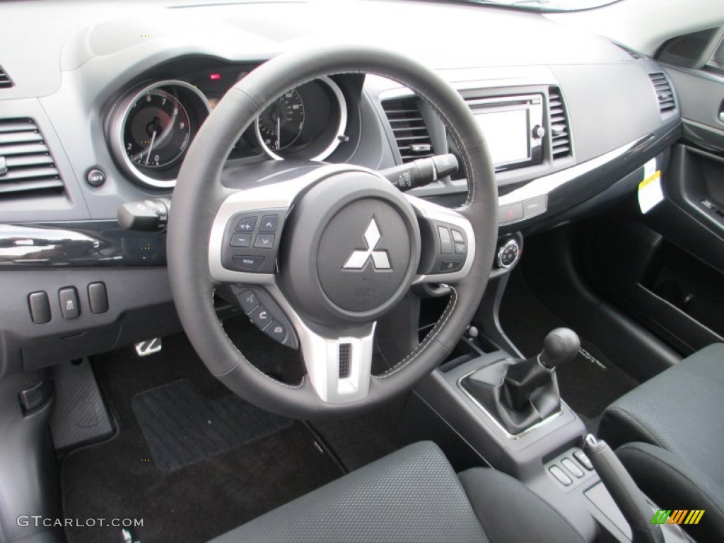 2014 Mitsubishi Lancer Evolution GSR Black Dashboard Photo #89836529