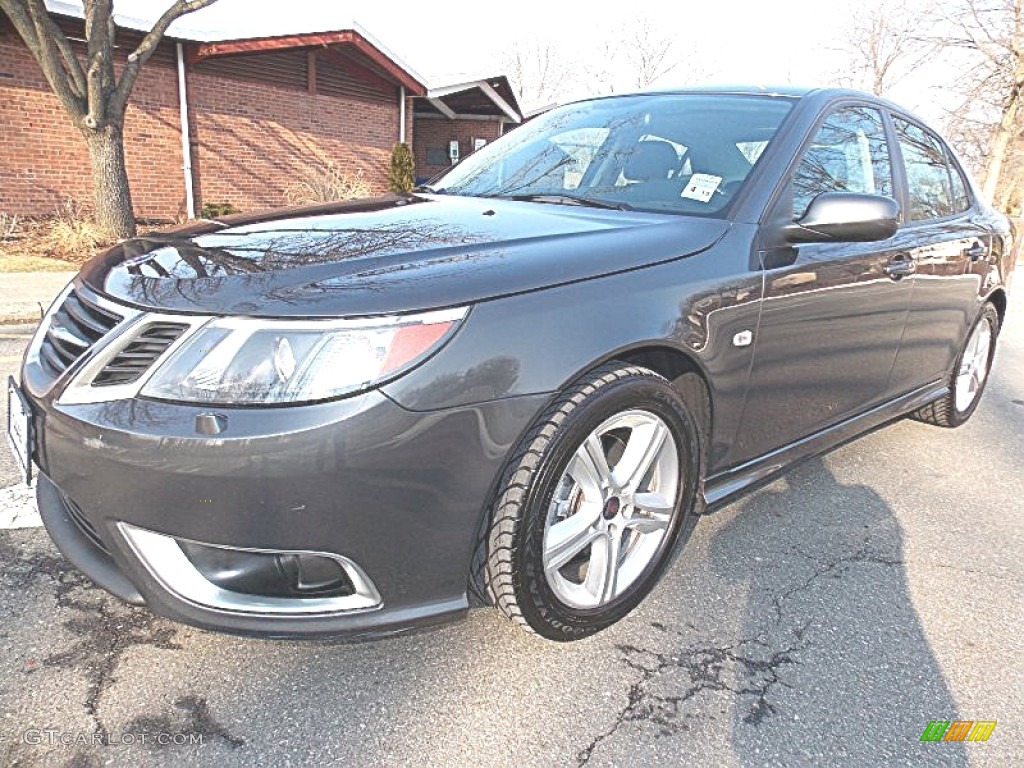 2009 9-3 Aero XWD Sport Sedan - Carbon Gray Metallic / Black/Parchment photo #1