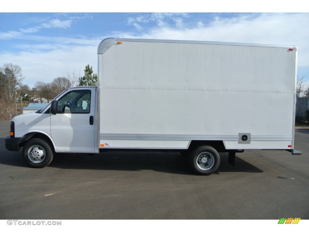 2014 Express Cutaway 3500 Moving Van - Summit White / Medium Pewter photo #3
