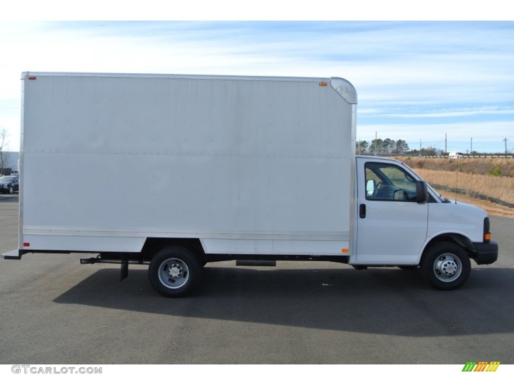 2014 Express Cutaway 3500 Moving Van - Summit White / Medium Pewter photo #6