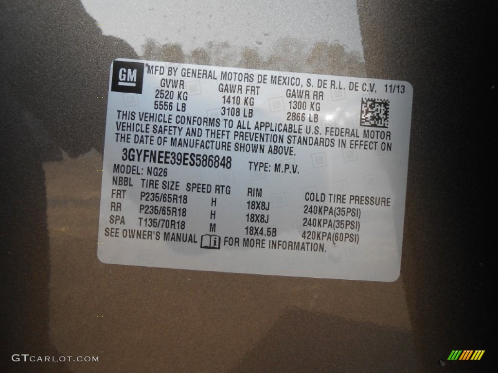 2014 SRX Luxury AWD - Terra Mocha Metallic / Shale/Brownstone photo #14