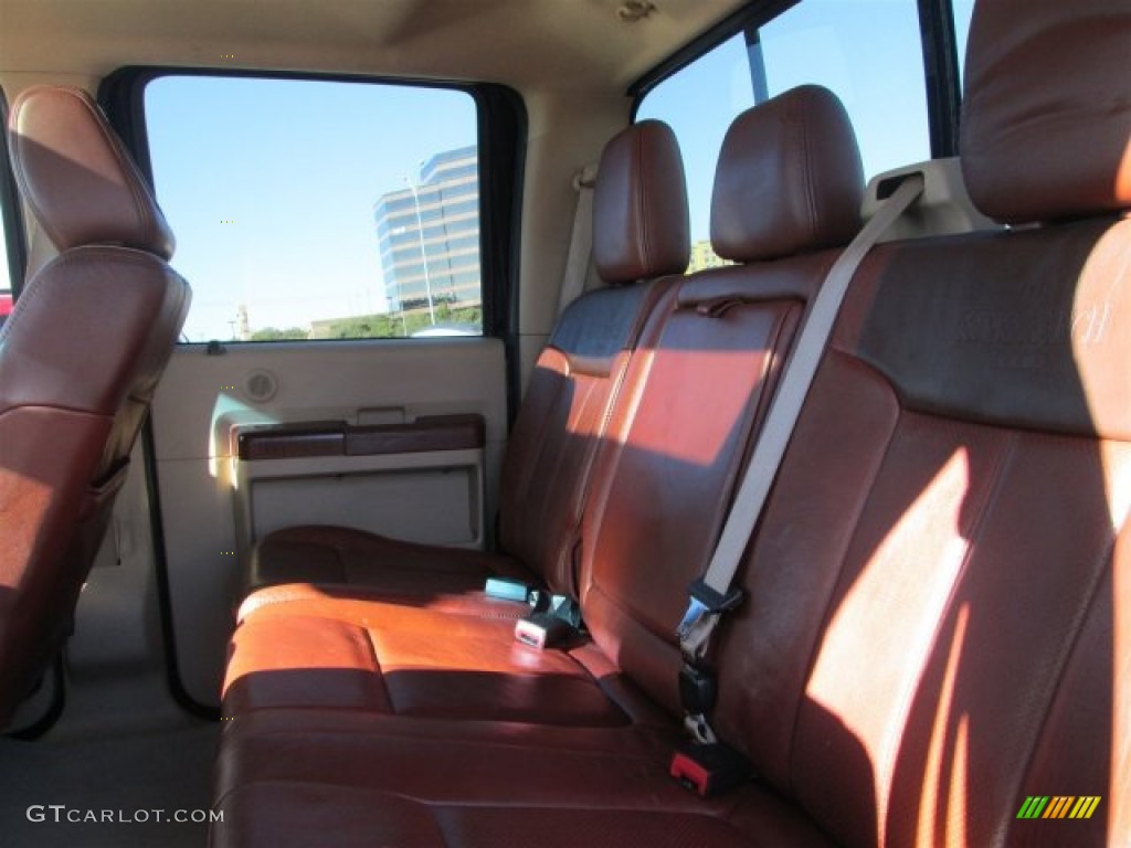 2011 Ford F250 Super Duty King Ranch Crew Cab 4x4 Rear Seat Photo #89840720