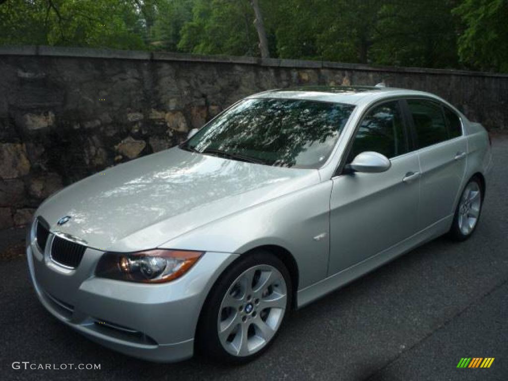 2007 3 Series 335i Sedan - Titanium Silver Metallic / Black photo #4