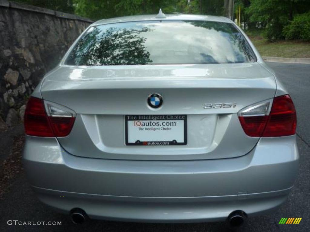 2007 3 Series 335i Sedan - Titanium Silver Metallic / Black photo #6