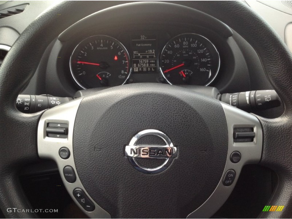 2011 Rogue S AWD Krom Edition - Wicked Black / Black photo #14