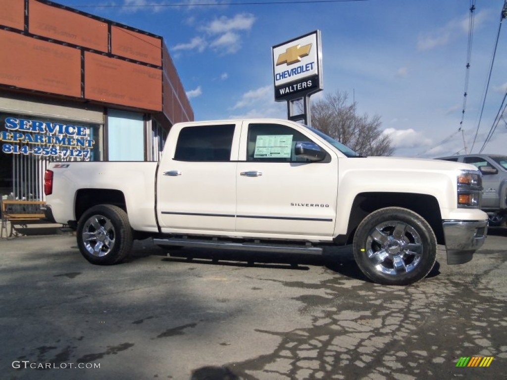 2014 Silverado 1500 LTZ Z71 Crew Cab 4x4 - White Diamond Tricoat / Cocoa/Dune photo #1