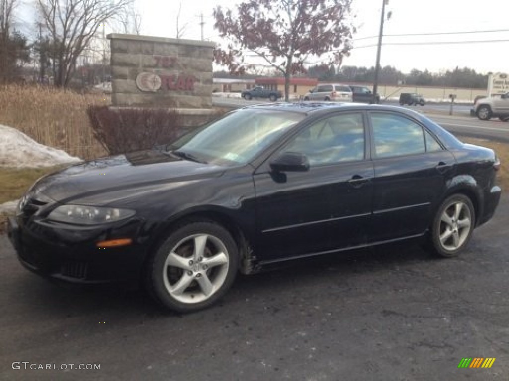 2007 MAZDA6 s Touring Sedan - Onyx Black / Black photo #1