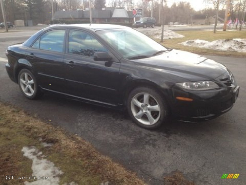 2007 MAZDA6 s Touring Sedan - Onyx Black / Black photo #3