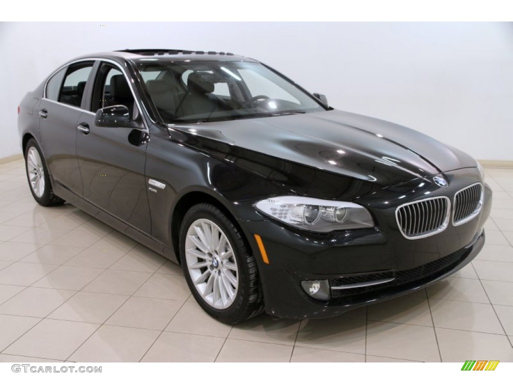 2012 5 Series 535i xDrive Sedan - Black Sapphire Metallic / Black photo #1