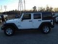 2014 Bright White Jeep Wrangler Unlimited Sport 4x4  photo #3