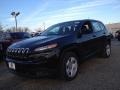 2014 Brilliant Black Crystal Pearl Jeep Cherokee Sport  photo #1