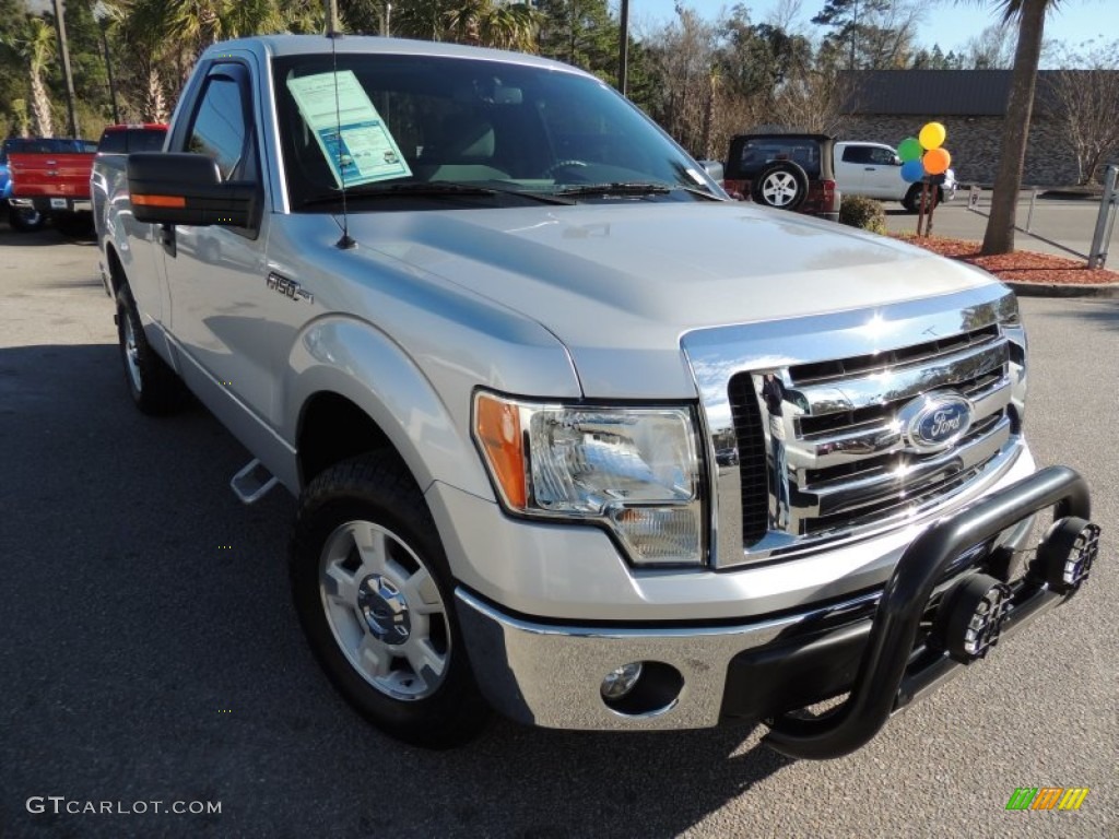 2011 F150 XLT Regular Cab - Ingot Silver Metallic / Steel Gray photo #1