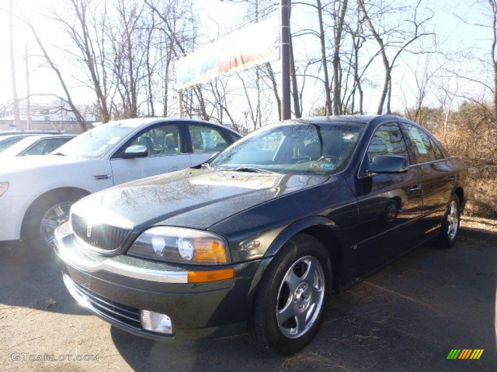 2000 LS V8 - Dark Green Satin Metallic / Medium Parchment photo #1