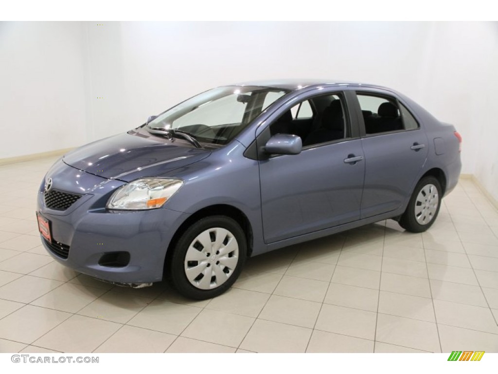 2012 Yaris Sedan - Pacific Blue Metallic / Dark Gray photo #3