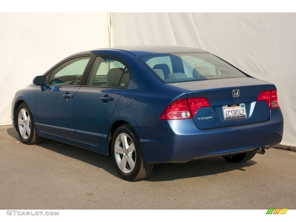2008 Civic EX Sedan - Atomic Blue Metallic / Gray photo #2