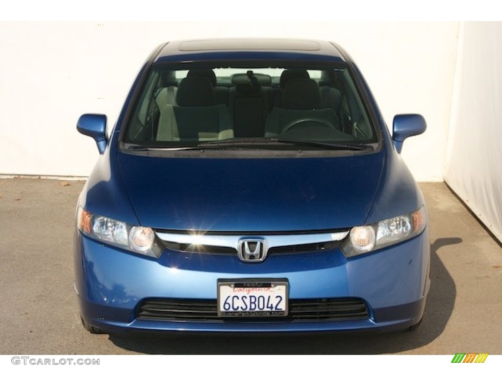 2008 Civic EX Sedan - Atomic Blue Metallic / Gray photo #8