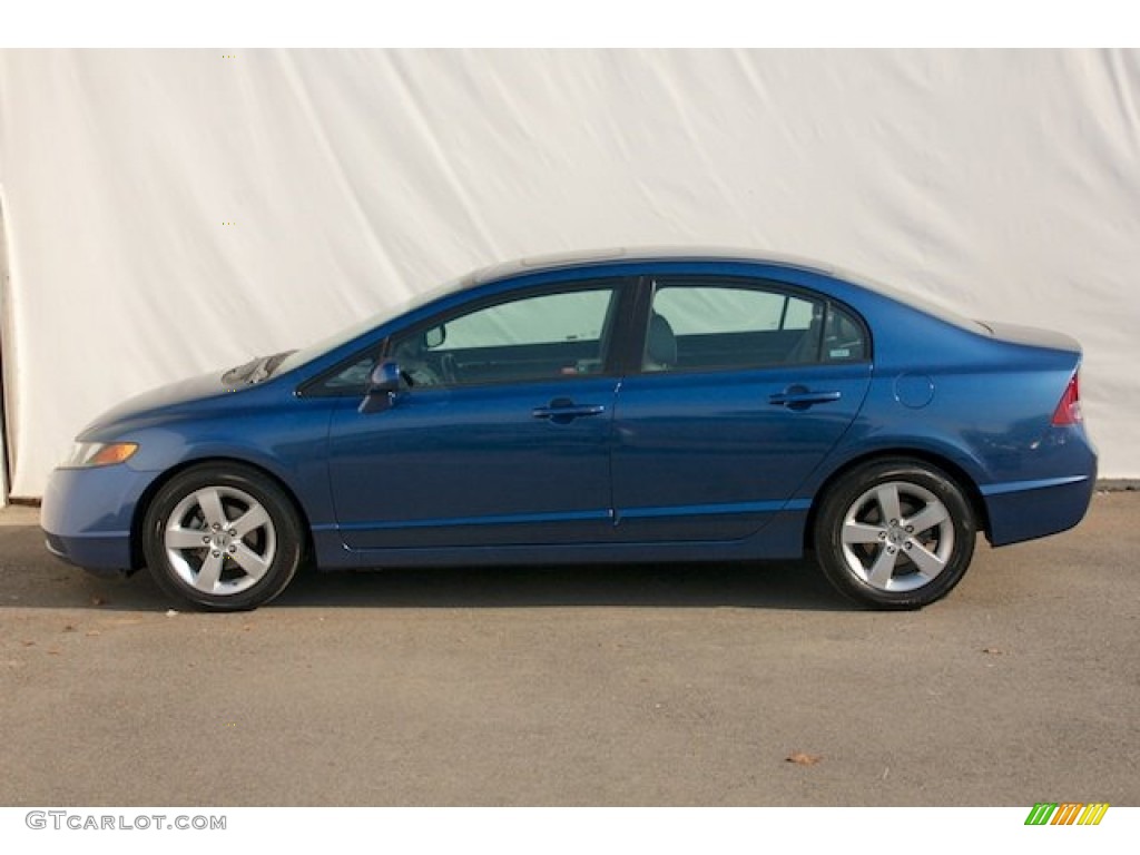 2008 Civic EX Sedan - Atomic Blue Metallic / Gray photo #9