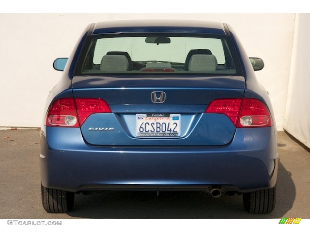 2008 Civic EX Sedan - Atomic Blue Metallic / Gray photo #10
