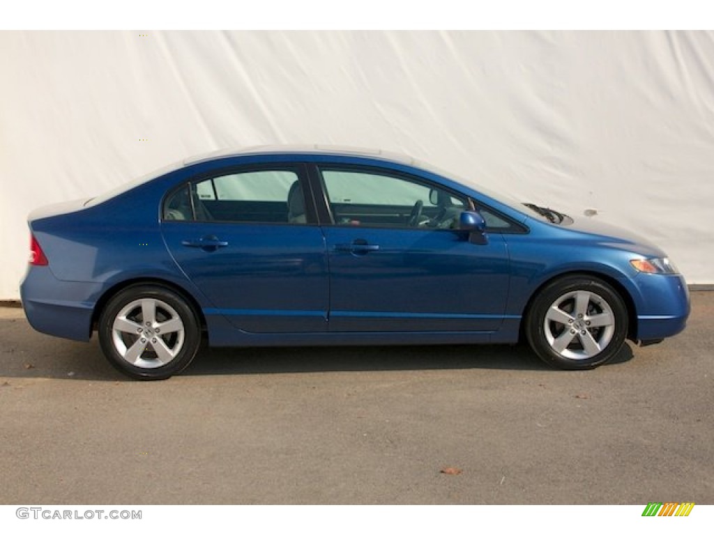 2008 Civic EX Sedan - Atomic Blue Metallic / Gray photo #11