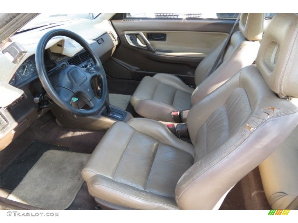 Beige Interior 1991 Acura Integra LS Coupe Photo #89853974